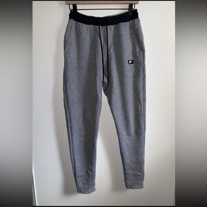 Nike Fleece Lined Jogger Pants 3 Pockets Grey Polyester Size Small